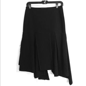 Plein Sud Tattered Black Asymmetrical Skirt
